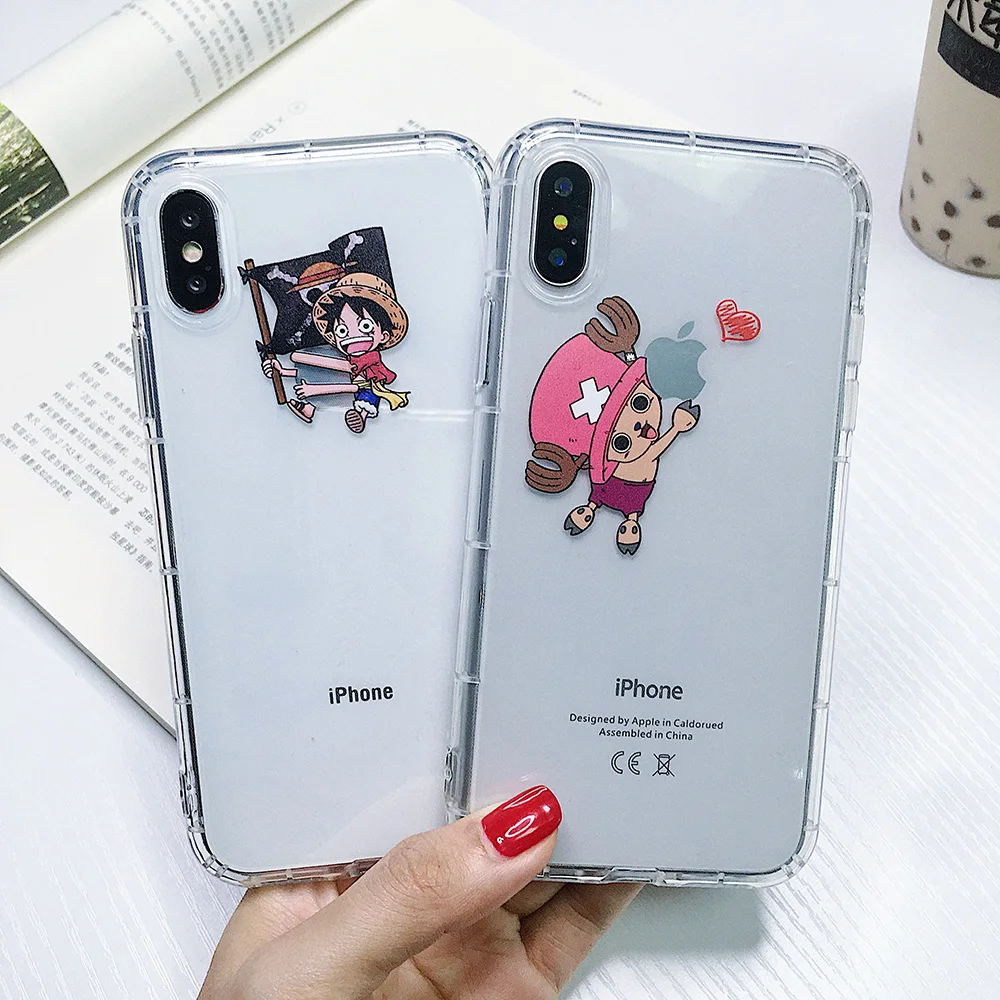 

Cartoon Creative One Piece transparent soft tpu phone case for iphone 11promax 6 6s 7 8plus cover for iphonexr x xs max