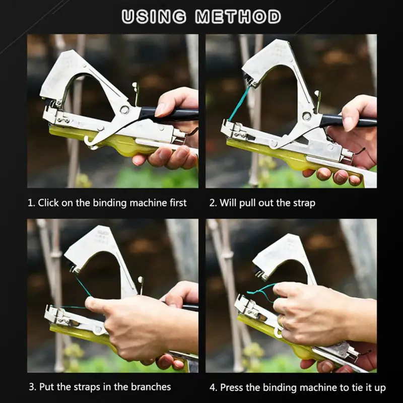  Tying Machine Garden Vine Plant Tying Tape Plant Agriculture Tapener Hand Binding Machine Fix Vine 