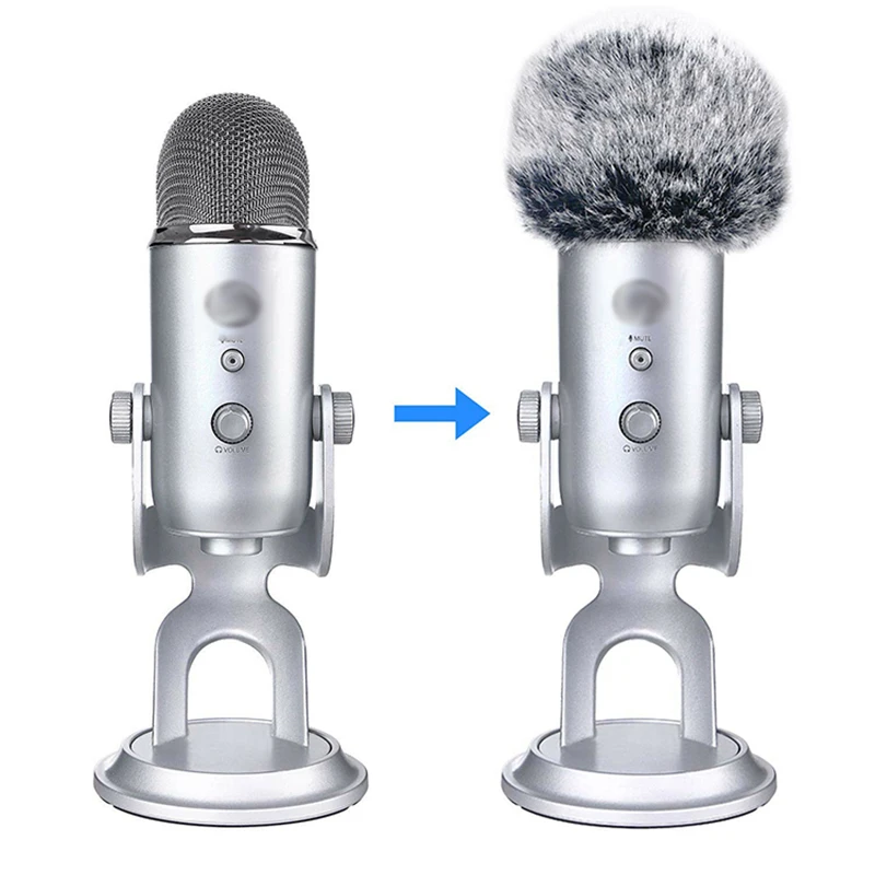 Чехол для микрофона уменьшает шум ветра Blue yeti Pro пушистый и удобный чехол