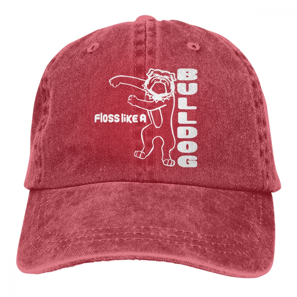 Floss Like A Bulldog Casquette темно-синие унисекс Мужские Женские джинсовые бейсболка с ремешком кепки Регулируемый Гольф папа шляпа