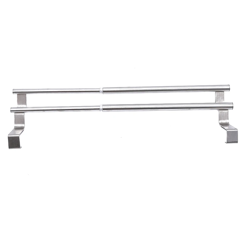 Double towel rack Держатель для полотенец из нержавеющей стали, подвесной держатель для ванной и кухни, настенный держатель для полотенец - Цвет: Double towel rack