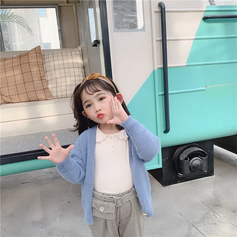 WLG kids jacket boys girls spring autumn green blue red thick v-neck long sleeve coat baby casual all match outerwear