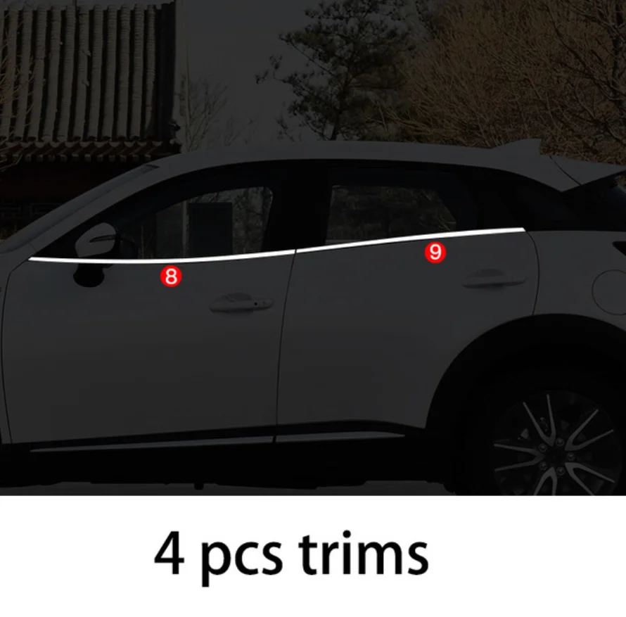 Нержавеющая сталь окна автомобиля Планки для mazda CX-3 - Цвет: 4 pcs trims