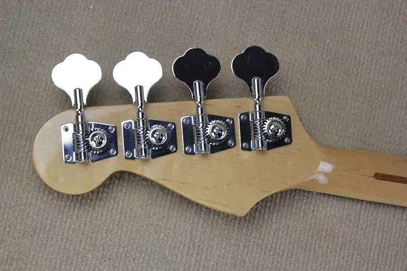 Прямая с фабрики custom shop Белый джазовый электрический бас 4 Струны электрогитара активный пикап 01