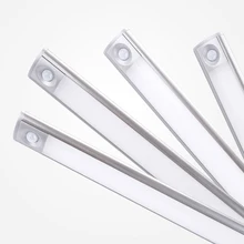 24/42/60 см ультра-тонкий PIR датчик движения светодиодная подсветка под шкаф USB Перезаряжаемый шкаф настенный светильник шкаф ночной Светильник