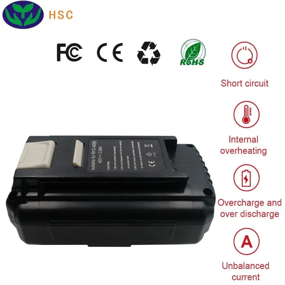 5000mAh портативный аккумулятор 10s2p RYO40B литий-ионный аккумулятор 40V Замена для Ryobi OP4026A аккумулятор 40V