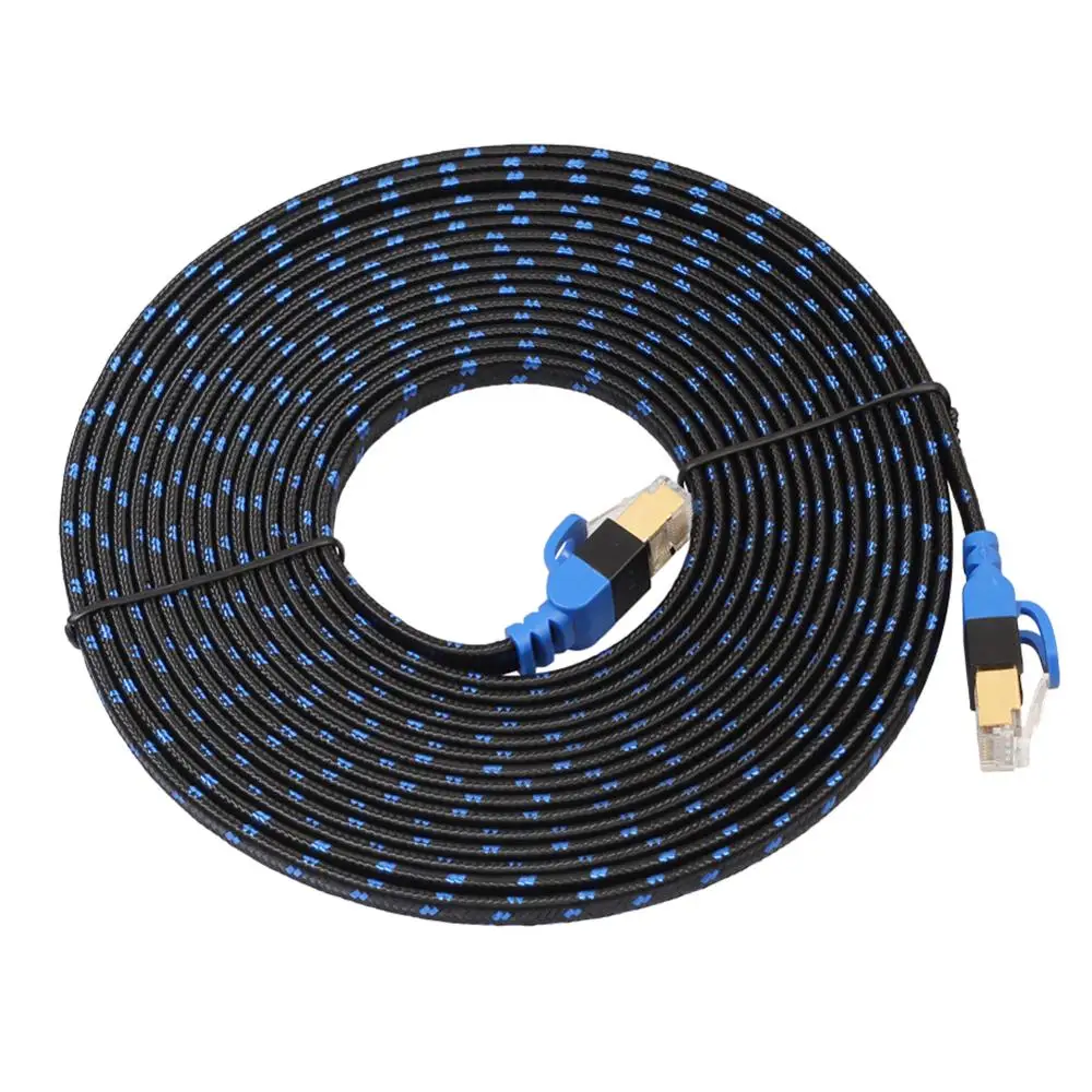 Плетеный Ethernet кабель 0 5 м/1 м/5 м провод RJ45 Cat7 стандартный локальной сети с