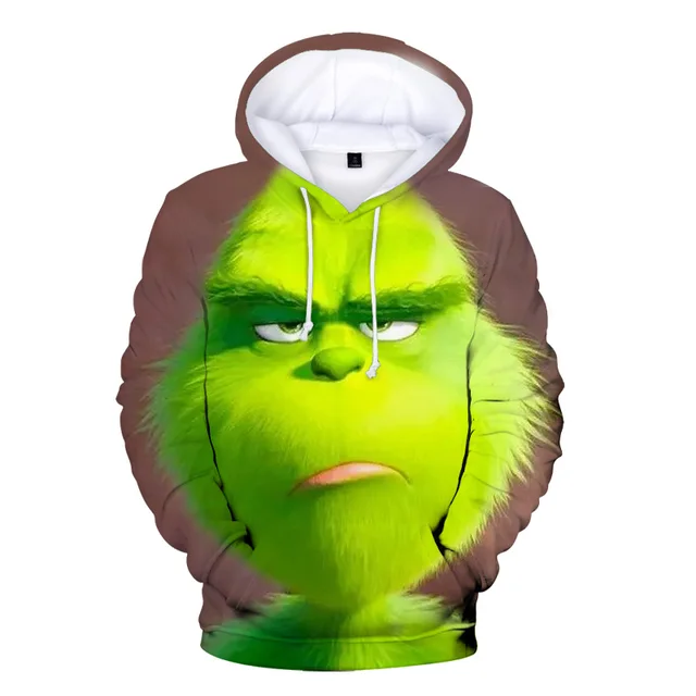 New Oversized Hoodie Men 3d Print Grinch Green Winter Sweatshirt Men/Women Sweater Jacket Fashion Pullovers Street Casual Clothe 12