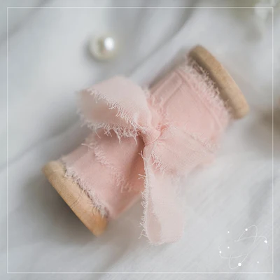 Chiffon-pink 1 Свадебный подарок на день рождения обертывание украшения Ретро ins Романтика шифоновая Лента Синий Розовый Серый Белый реквизит для фотосессии - Цвет: Chiffon-pink 1