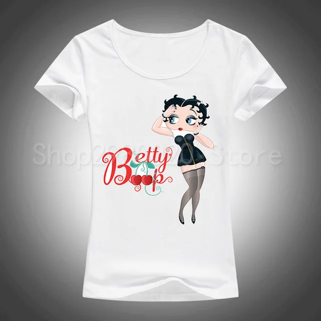 Новая женская футболка Betty Boop, футболка с рисунком Белоснежки/милых животных, Повседневная футболка для женщин/девочек, топы, одежда - Цвет: 7