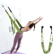 

Indoor Aerial Yoga Strap Hammock Swing Stretching Anti-gravity Inversion Exercises Leg Stretcher Strap Fitness Gym Bands