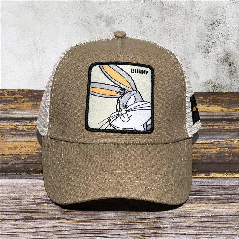 BUNNY Высококачественная бейсболка с вышивкой в виде Микки Мауса, 5 цветов, хлопковая бейсболка в стиле хип-хоп для мужчин и женщин, сетчатая Кепка для папы, Кепка-Дальнобойщик - Цвет: BUNNY