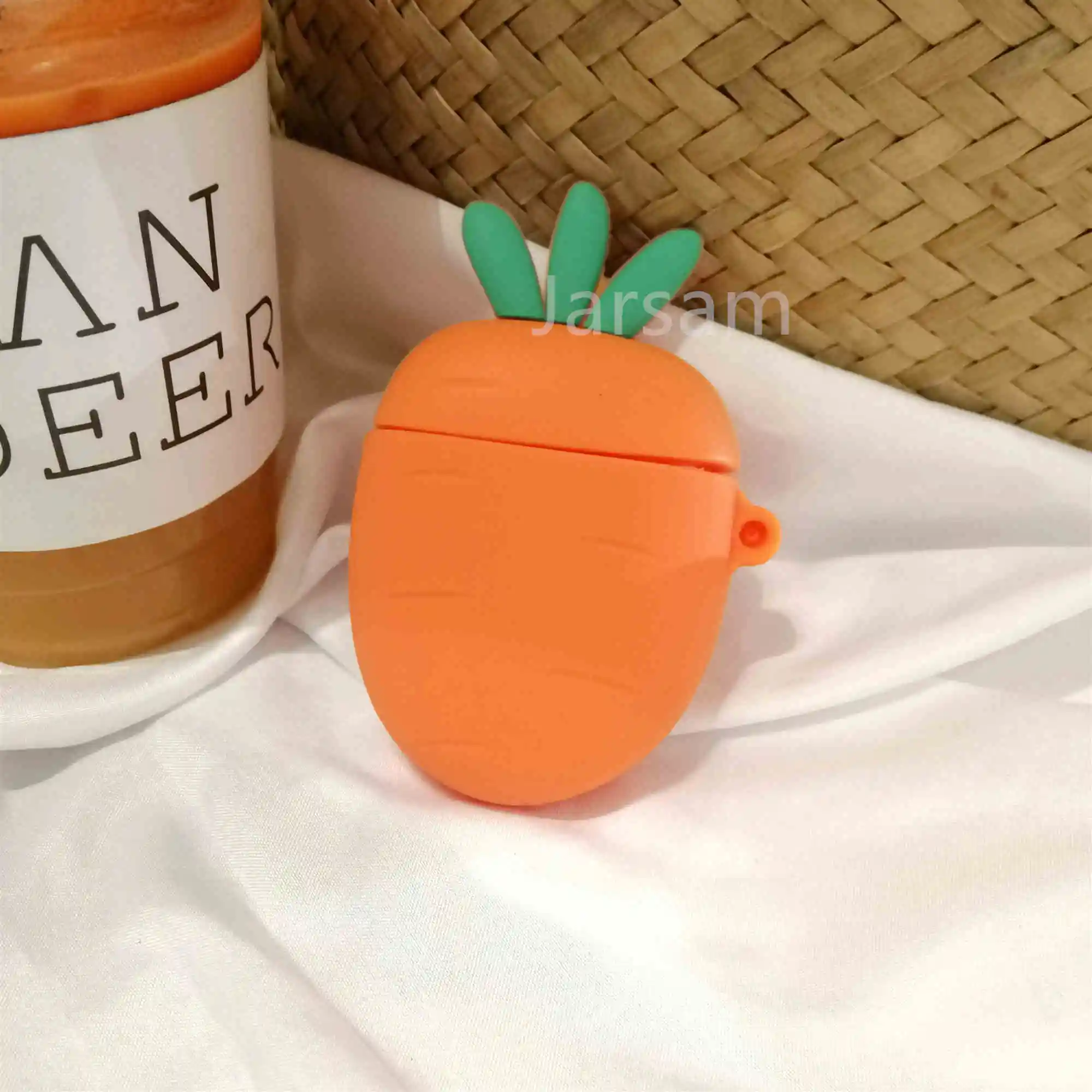 carrot Чехол для Airpods, силиконовый чехол с рисунком для Apple Air pods, милый чехол для наушников, 3D чехол для наушников, аксессуары для наушников - Цвет: carrot