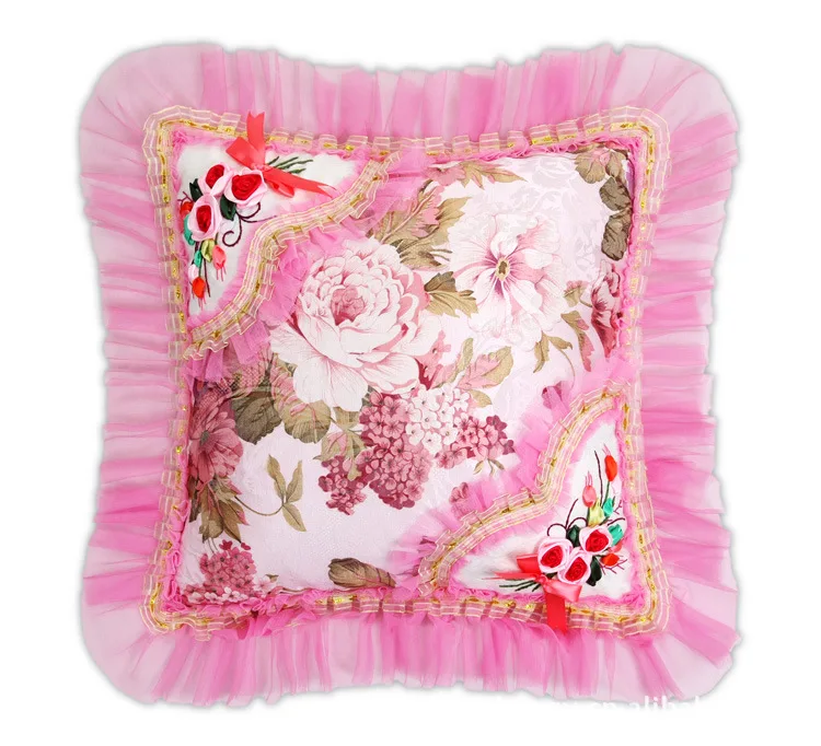 

JURHOO Embroidery Manufacturers Wholesale Handmade Embroidery Cross Stitch Ribbon Embroidery Cushion Pillow Cover Hehemeimei