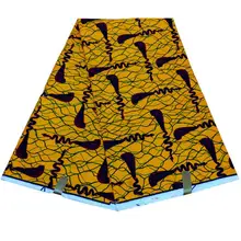 S004P не хлопок! дешевая ткань Анкара африканская восковая ткань с принтом африканская Ткань 6 ярдов полиэстер ткань нигерийский воск