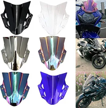 

Motorcycle Windshield Windscreen Double Bubble Shield Wind Deflectors Air Flow For Suzuki GSX250R GSX 250R 2017