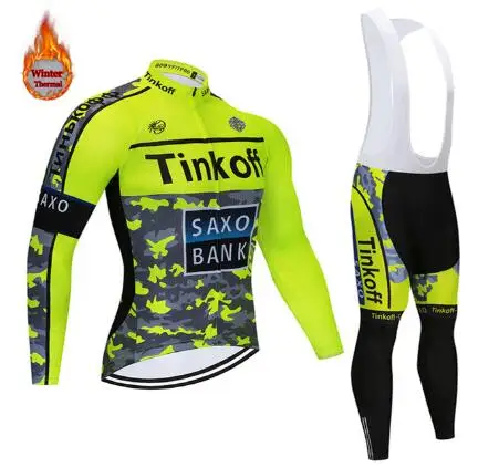 Tinkoff Зимняя Теплая Флисовая велосипедная одежда длинные комплекты весна лето