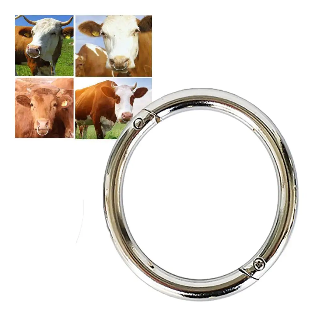 1 шт. кольцо для носа большого крупного рогатого скота тяговое кольцо большой круг из нержавеющей стали кольцо для носа крупного рогатого скота аксессуары для животноводства