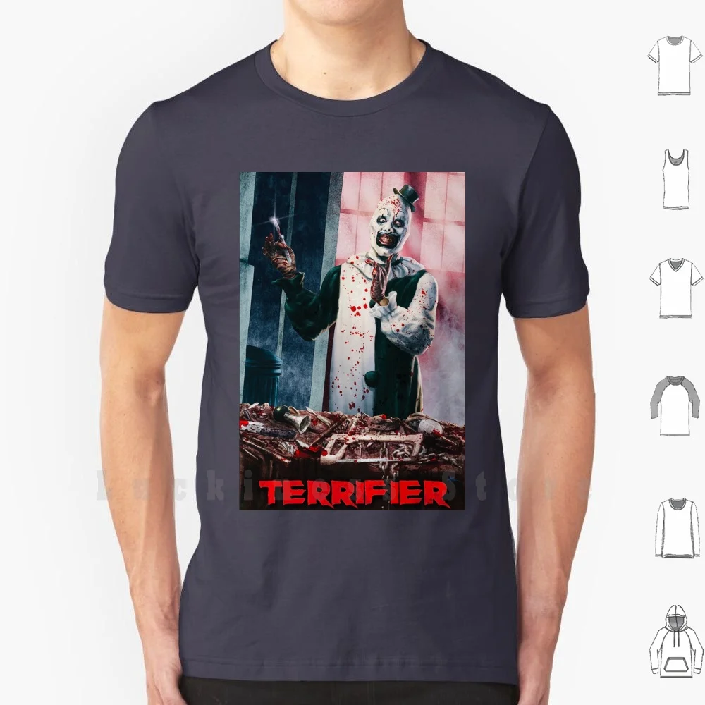 Terrifier Horror Movie Art T Shirt Cotton Men Diy Print Terrifier Movie Horror Spaventoso Halloween Clown Clown Art The Clown
