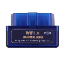 Мини ELM327 WiFi ELM 327 Автомобильная диагностика obd-ii инструмент OBD2 считыватель кодов Сканер для IOS Android ELM WiFi 327 синий