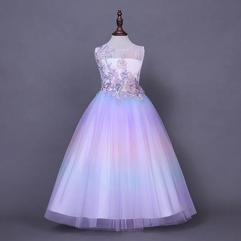 Нарядная праздничная одежда для свадьбы; ; Красивая сетчатая юбка-пачка; платье для выступлений для девочек