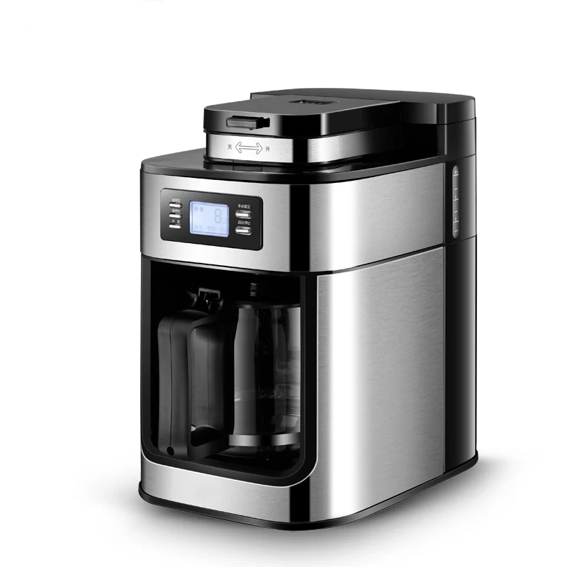 

Fully Automatic Coffee Maker Machine Automatic Grinding Beans Household Soy Flour Tea Cafe American Drip Coffee One Machine