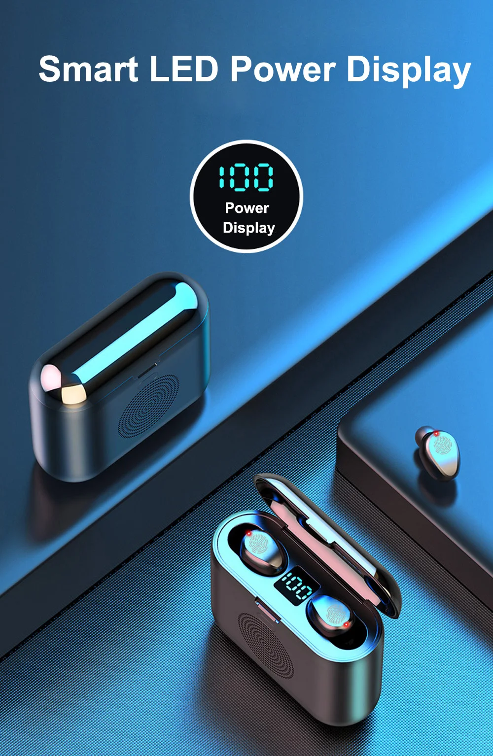 3-в-1 мини-наушники с Bluetooth/Bluetooth динамик/power bank F9 наушники-вкладыши TWS Bluetooth 5,0 наушники сенсорное управление Hi-Fi наушники для занятий спортом