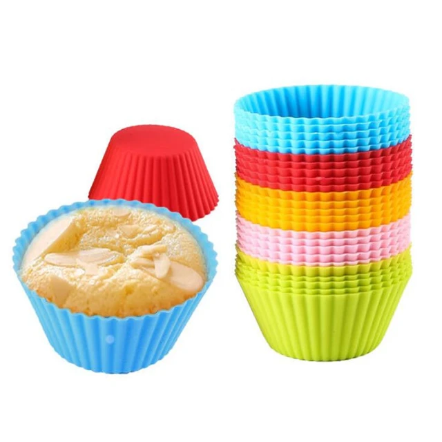 10PCS Non-Stick Baking Cups Silicone Cupcake Kitchen Baking Mold Silicone  Muffin Liners Reusable Cupcake Liners For Muffin Pan - AliExpress