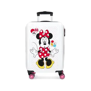 

Cabin suitcase rigid ABS Minnie Enjoy the Day Love White. FREE SHIPPING