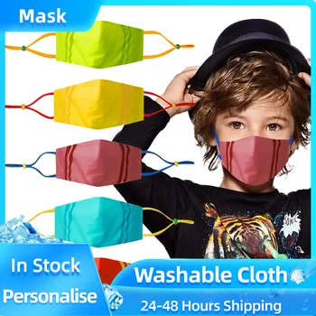 

5PCs Face Mask Children Washable Reusable Universal Dust-Proof Smog-Washable Solid Face Cover Mask For For Kids Mascarilla