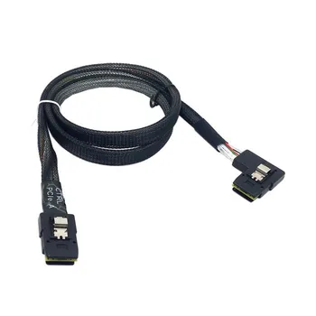 

Mini SAS 8087 to 8087 Cable Ultra Slim Flat Left Angled 90 Degree Mini SAS 36pin SFF-8087 to 8087 Data Raid Cable 0.8m/80cm