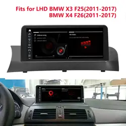 10,25 "Автомобильный gps навигация Мультимедиа Android 9,0 4G ram для BMW X3 F25 X4 F26 CIC/NBT WiFi DVR задняя камера ТВ Aux большая сенсорная панель