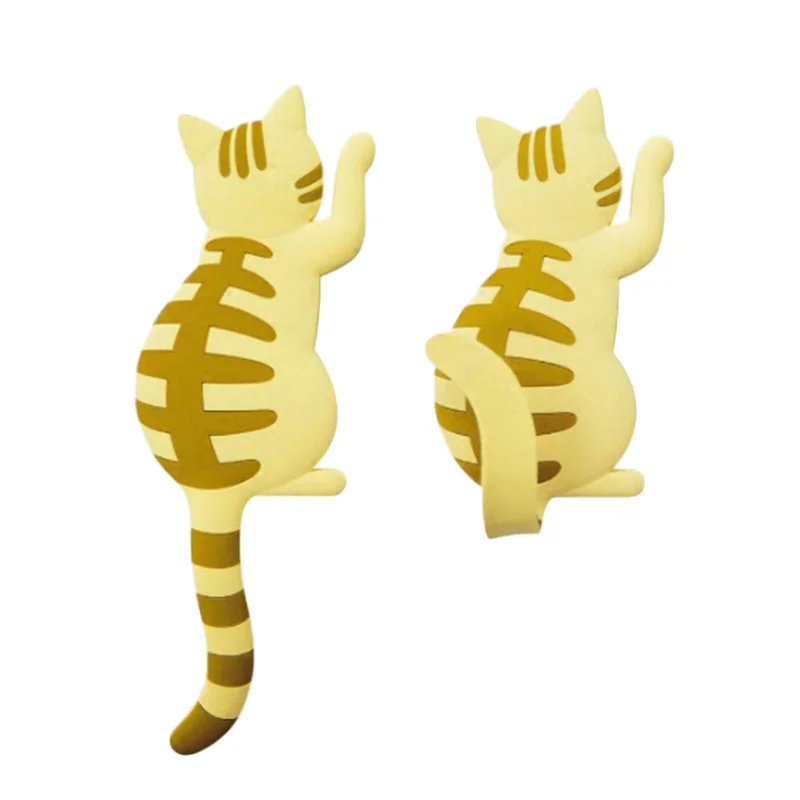 Fridge Magnet Hook Cat Wall Mount Key Holder Cartoon Magnetic Sticker Hooks Gift