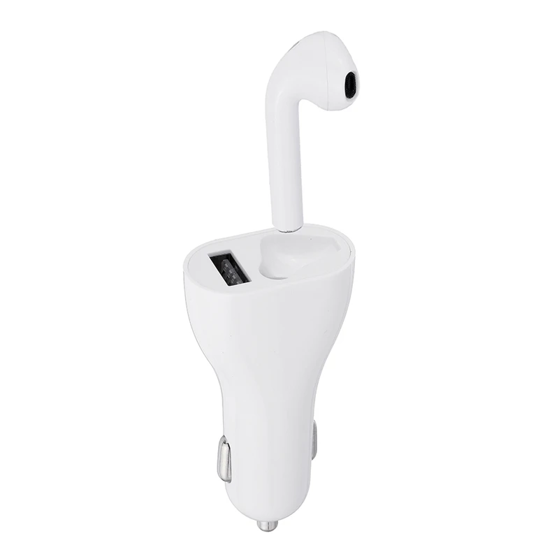 Прикуриватель для USB Автомобильное зарядное устройство с поддержкой Bluetooth пояс гарнитура Беспроводные наушники для iPhone/samsung/huawei смартфонов