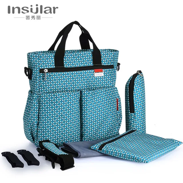 Большая сумка для подгузников рюкзак для мамы в сером цвете дорожные пеленки для ухода за ребенком сумки с муфтой коляска детские сумки - Цвет: 2