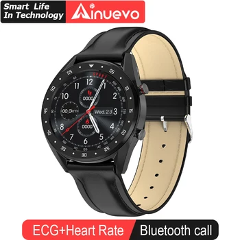 

Ainuevo Smart Watch Multiple sports PPG ECG Heart Rate Measure Waterproof Ip68 Watch Men Women HD Round screen Phone Call L7 IOS