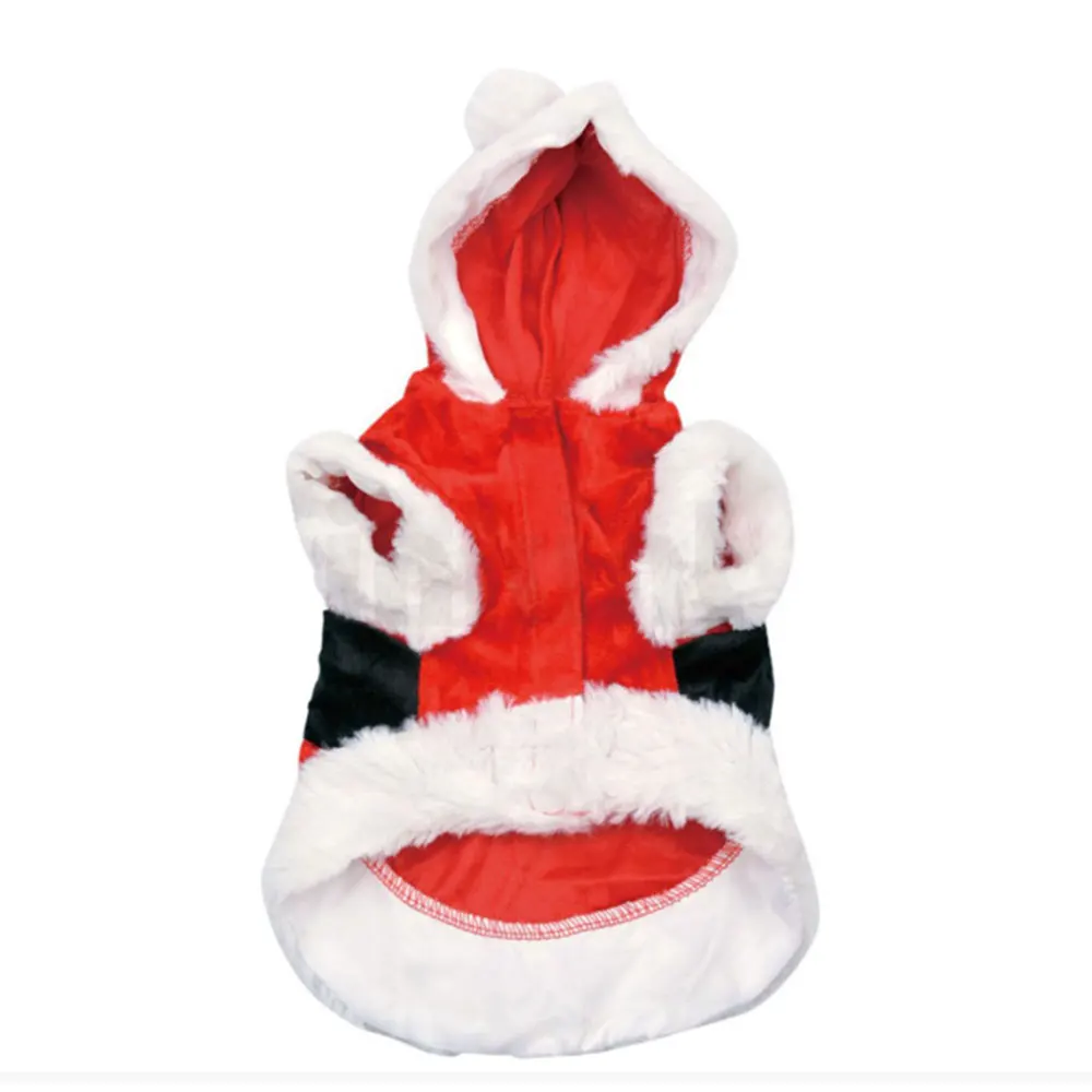 Santa Pet Dog Costume Christmas Clothes for Small Dogs Winter Dog Hooded Coat Jackets Puppy Cat Clothing Chihuahua Yorkie Outfit