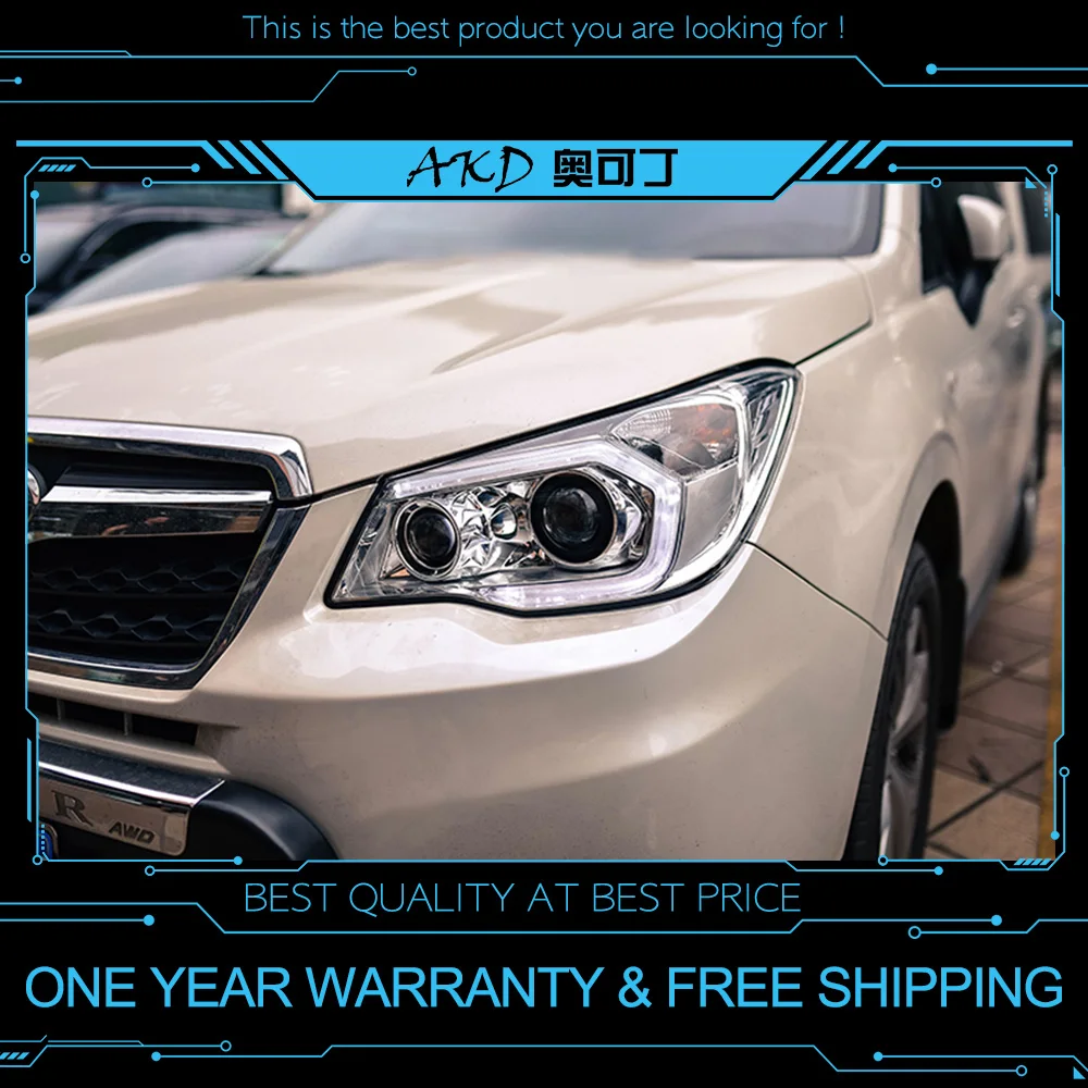 AKD тюнинг автомобильных фар для Subaru Forester 2013 светодиодные фары DRL ходовые огни Bi Xenon