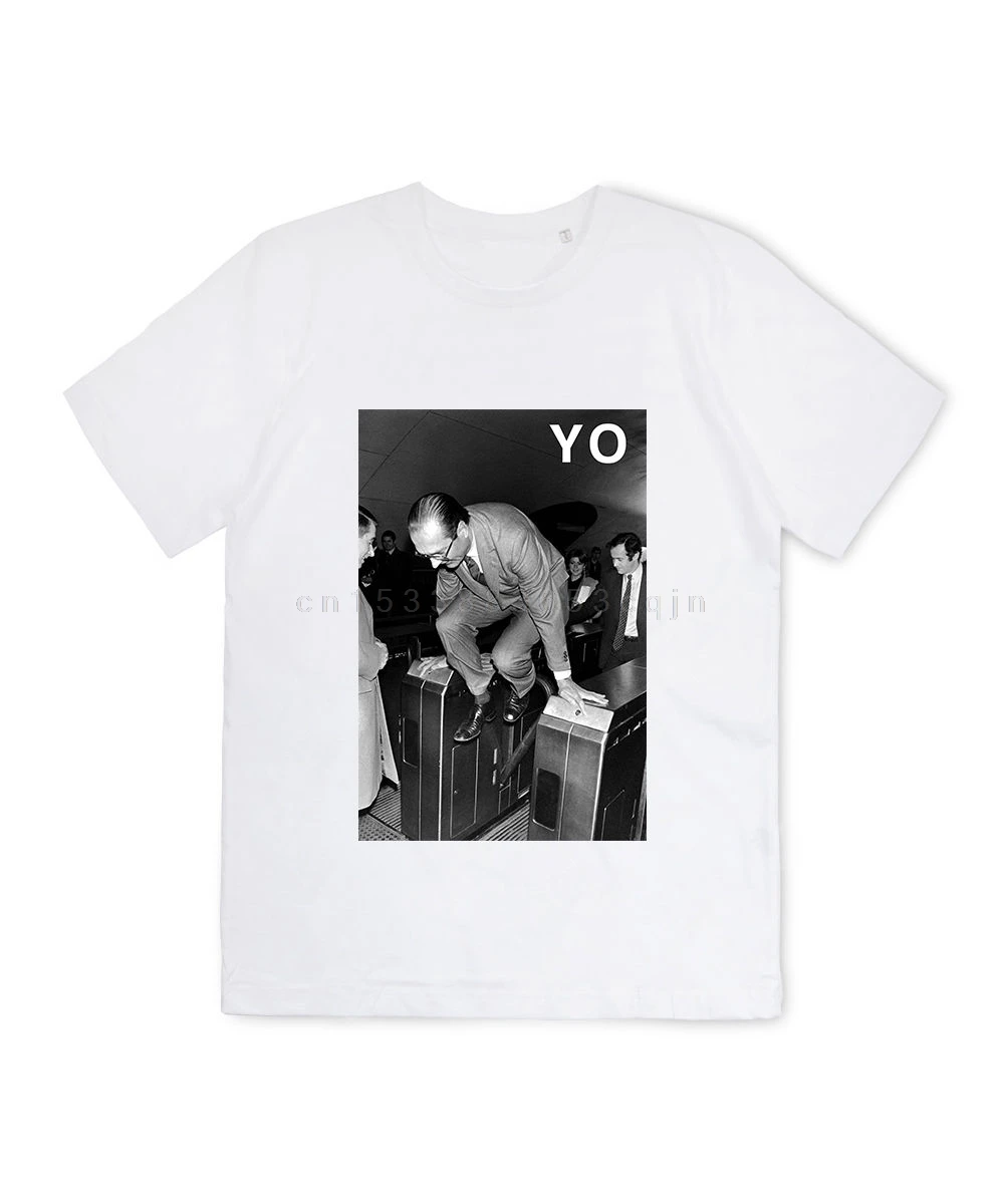 -Chirac-Yo Hip Hop Metro Paris Mode Fashion France Girocollo Crazy Top Magliette In Cotone Con Stampa Di Alta Qualità