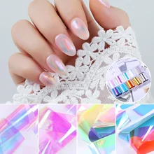 Фольга для ногтей Наклейка s бумага аксессуары для ногтей голографическое искусство ногтей переводная наклейка наклейки Красочные Auroras украшения для ногтей