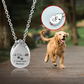 

Pendant for Ashes Cremation Pet Dog Bone Memorial Urn Memento Jewelry