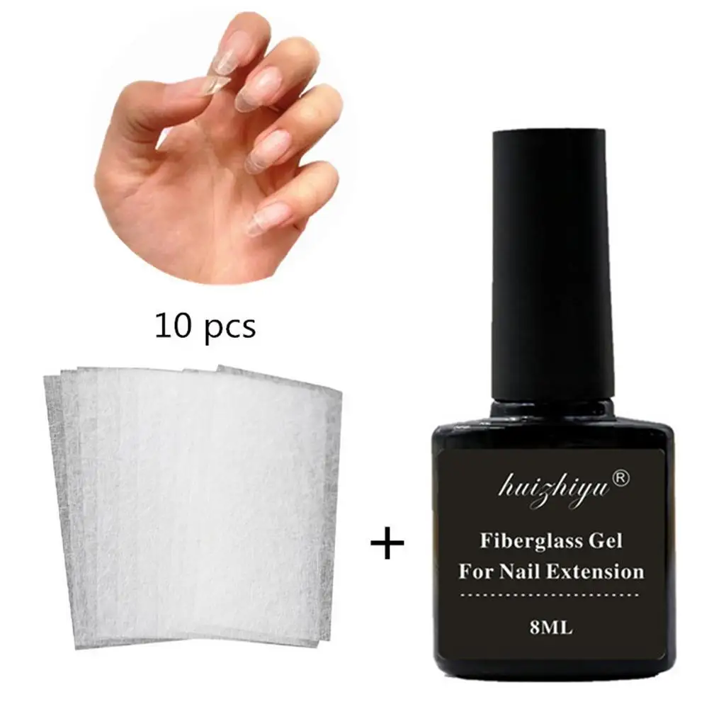 10 шт нетканых шелков для нейл-арта стекловолокна шелковая обертка для наращивания ногтей ремонт волоконного стекловолокна Клей DIY Маникюрный аксессуар