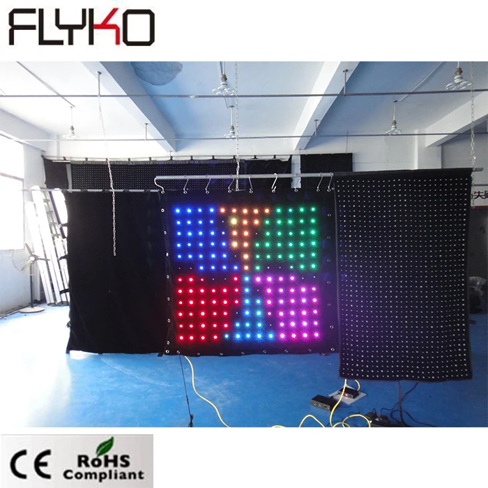 

Popular P80 1x1m LED Sexy video curtain led disco screen full color LED LIGHT