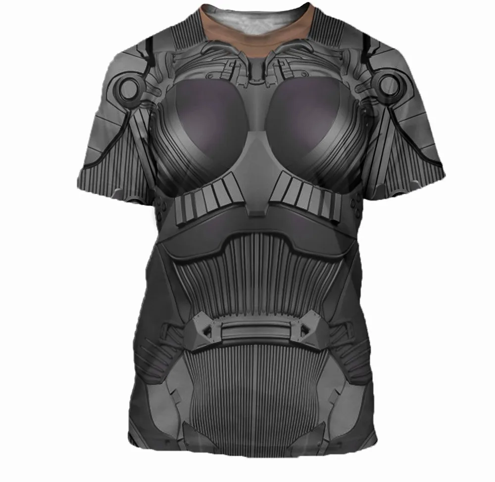 Griechische mittelalterliche Rüstung 3D-gedrucktes T-Shirt Harajuku Sommer Kurzarmhemd Ritter Straße Casual Unisex T-Shirt Tops DW0045 – Detail 22