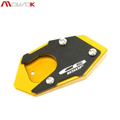 Motorcycle CNC Aluminum Side Stand Enlarger Plate Kickstand Enlarge Extension For Honda CB650F CBR650F 2013 - Цвет: CB650F Glod