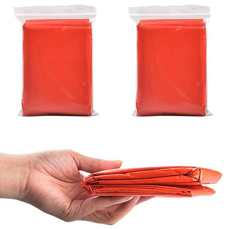 Горячее предложение! Оранжевое аварийное пончо для выживания Инструменты