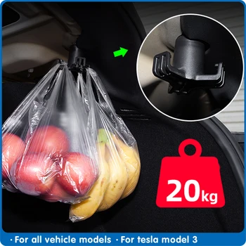 

FDIK For Tesla Model 3 AccessoriesCar Cargo Rear Trunk Bag Hook Holder Hanger Model3 Trunk Hook For Tesla Model Three 2020