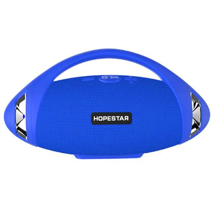 Звуковая панель говорящая Bluetooth Музыка центральное радио Bluetooth колонки Бумбокс акустика музыкальная Колонка НЧ-динамик звуковая коробка портативный - Цвет: Синий