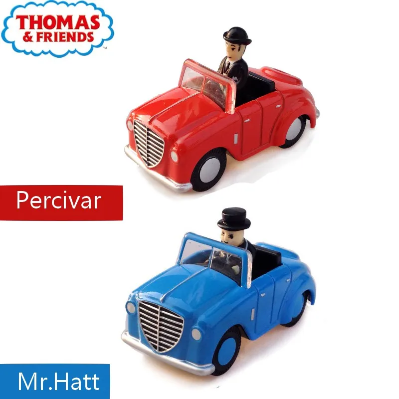 Подлинный Томас и Друзья Mr. hatt контроллер жира и Percivar модель металлический пластиковый поезд модель игрушки для мальчиков - Цвет: 2 cars set