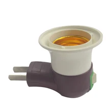 1 шт. огнестойкий PBT США штекер в E27 белый светильник светодиодный держатель лампы адаптер конвертер гнездо в E27